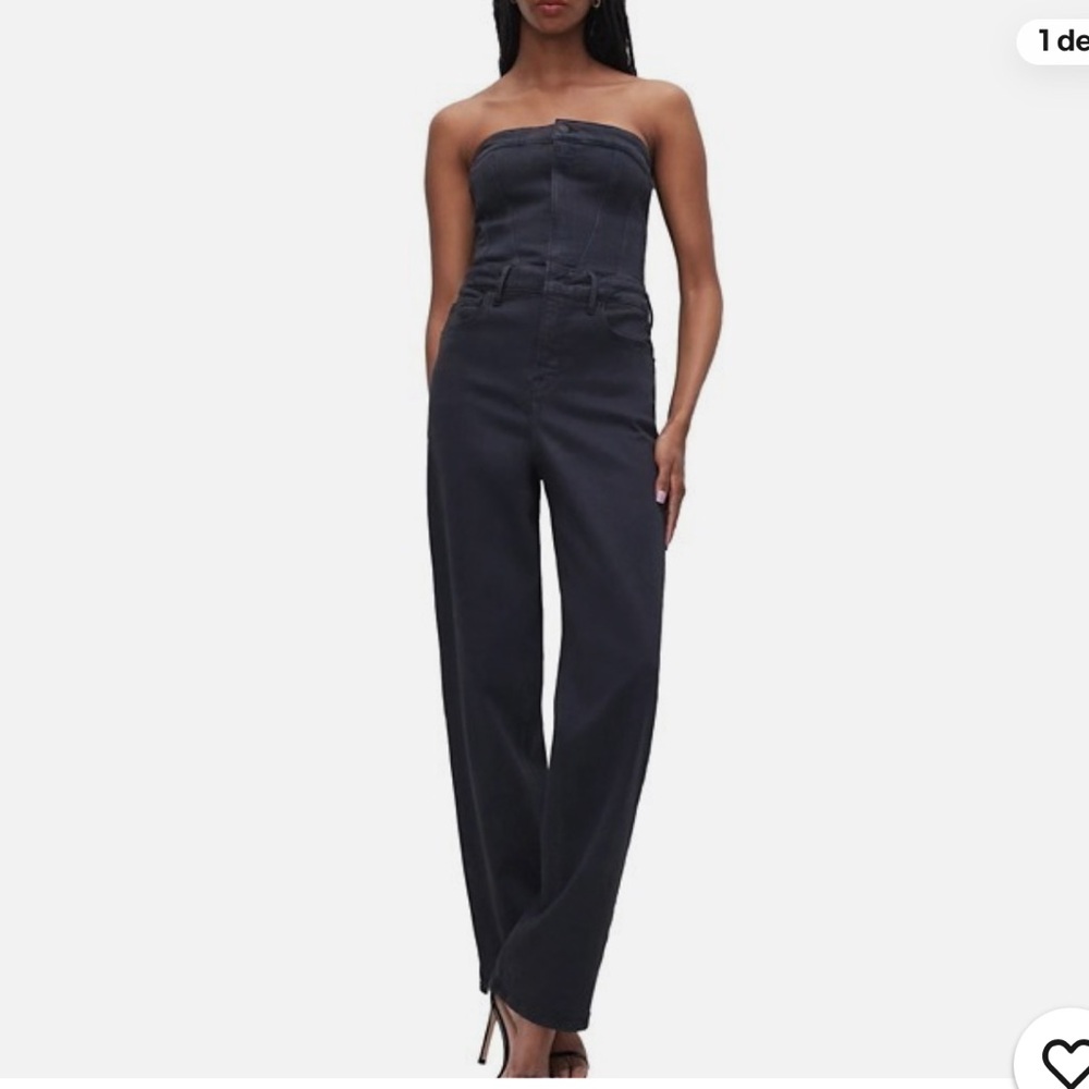 Good American Tube Denim Jumpsuit